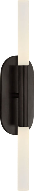 Rousseau Medium Vanity Sconce | Bronze | Etched Crystal