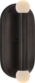 Rousseau Medium Vanity Sconce | Bronze | Etched Crystal Orb