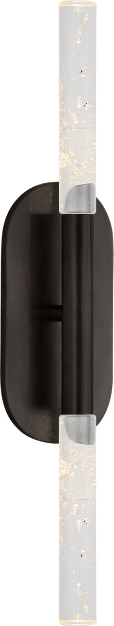 Rousseau Medium Vanity Sconce | Bronze | Seeded Glass