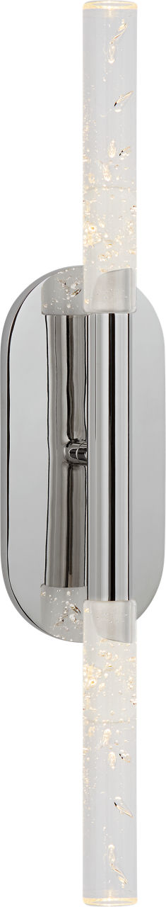 Rousseau Medium Vanity Sconce | Polished Nickel | Seeded Glass