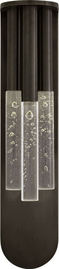 Rousseau Medium Multi-Drop Sconce | Bronze | Seeded Glass