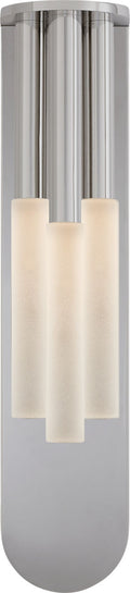 Rousseau Medium Multi-Drop Sconce | Polished Nickel | Etched Crystal