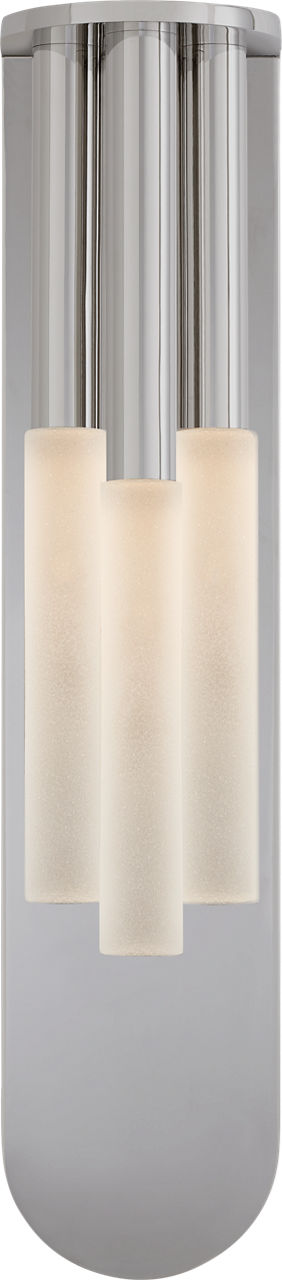 Rousseau Medium Multi-Drop Sconce | Polished Nickel | Etched Crystal