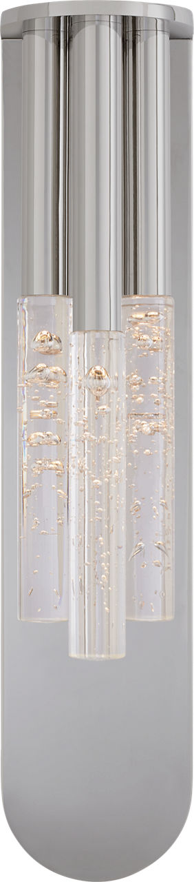 Rousseau Medium Multi-Drop Sconce | Polished Nickel | Seeded Glass