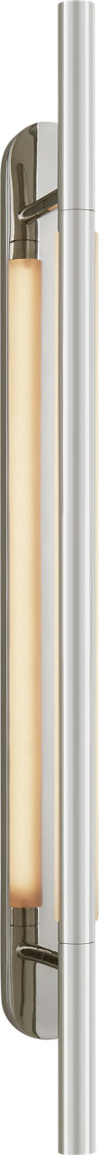 Rousseau Large Bracketed Sconce | Polished Nickel | Etched Crystal