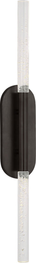 Rousseau Large Vanity Sconce | Bronze | Seeded Glass