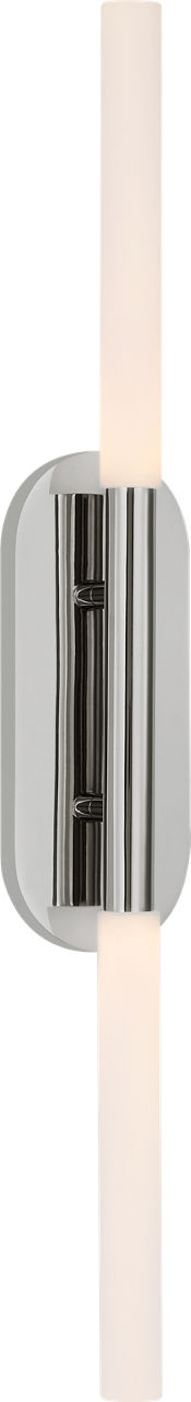 Rousseau Large Vanity Sconce | Polished Nickel | Etched Crystal