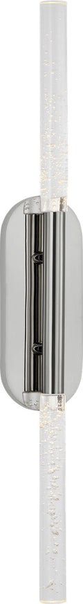 Rousseau Large Vanity Sconce | Polished Nickel | Seeded Glass