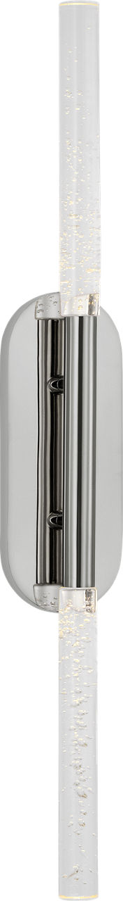 Rousseau Large Vanity Sconce | Polished Nickel | Seeded Glass