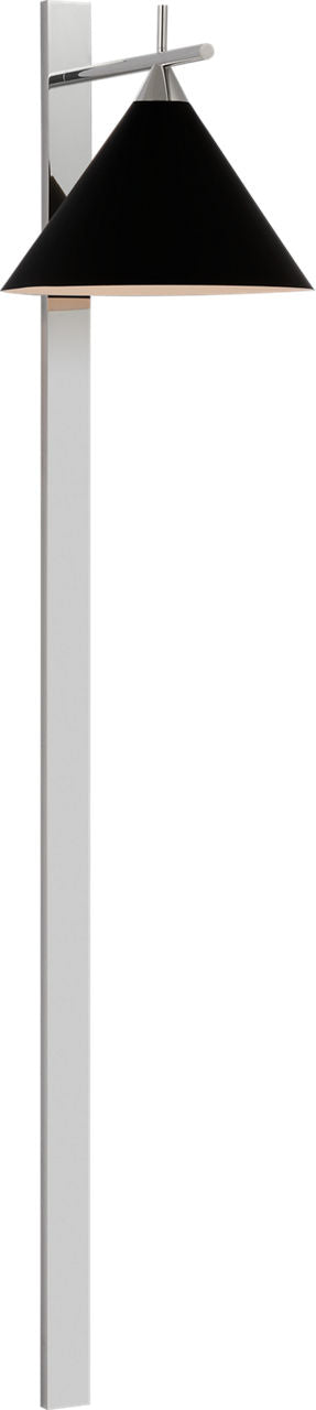 Cleo 56" Statement Sconce | Polished Nickel | Matte Black Shade