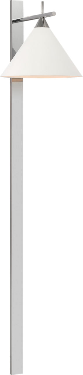 Cleo 56" Statement Sconce | Polished Nickel | Matte White Shade