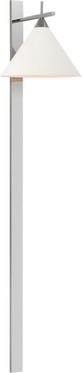 Cleo 56" Statement Sconce | Polished Nickel | Matte White Shade