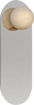 Pertica 9" Sconce | Polished Nickel | Alabaster