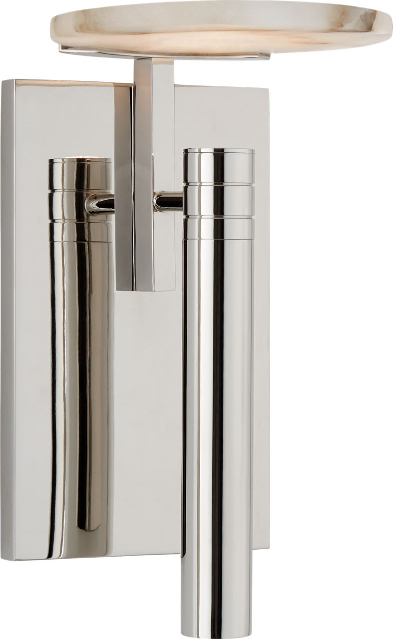 Melange Floating Disc Sconce | Polished Nickel | Alabaster