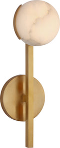 Pedra Petite Tail Sconce | Antique-Burnished Brass | Alabaster