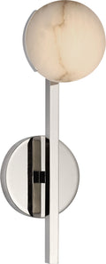 Pedra Petite Tail Sconce | Polished Nickel | Alabaster