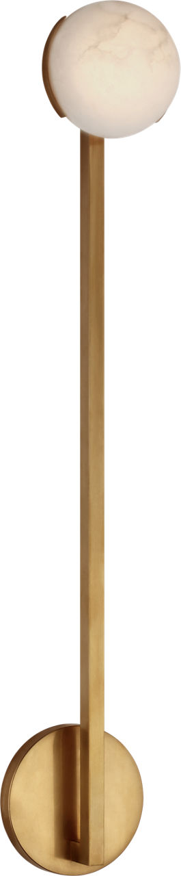 Pedra 26" Single Sconce | Antique-Burnished Brass | Alabaster