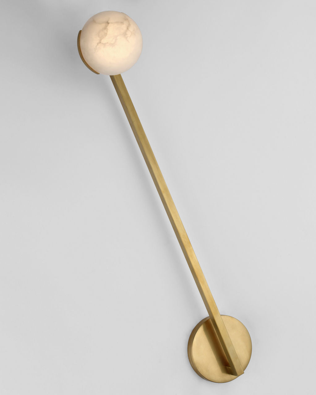 Pedra 26" Single Sconce | Antique-Burnished Brass | Alabaster
