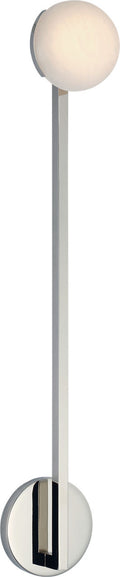 Pedra 26" Single Sconce | Polished Nickel | Alabaster