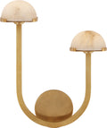 Pedra 15" Asymmetrical Right Sconce | Antique-Burnished Brass | Alabaster