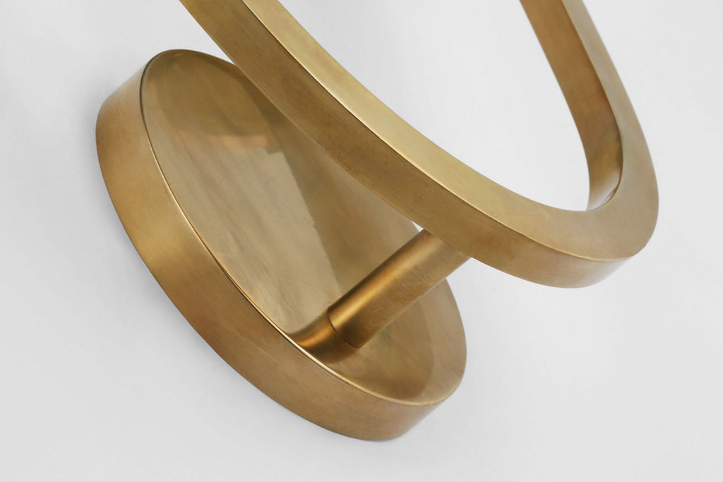 Pedra 15" Asymmetrical Right Sconce | Antique-Burnished Brass | Alabaster