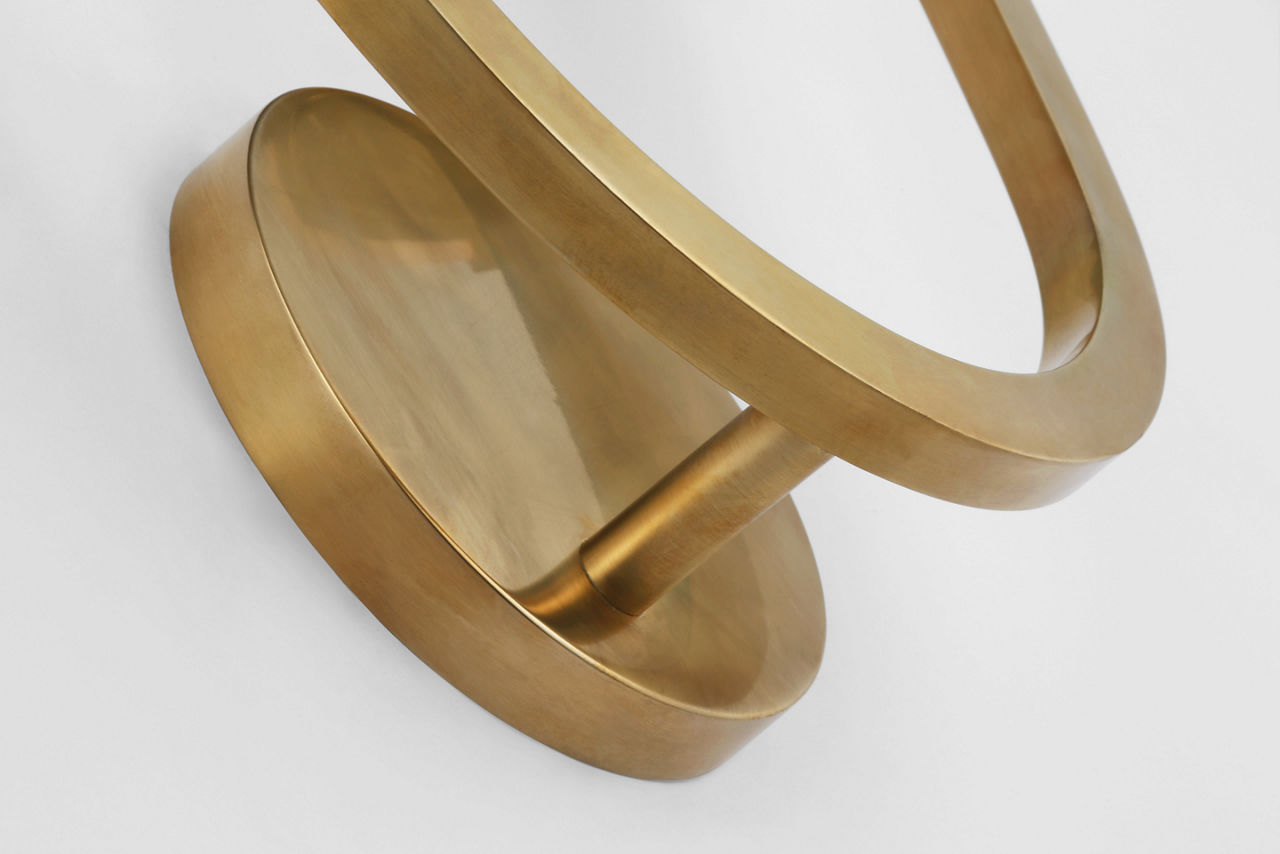 Pedra 15" Asymmetrical Right Sconce | Antique-Burnished Brass | Alabaster