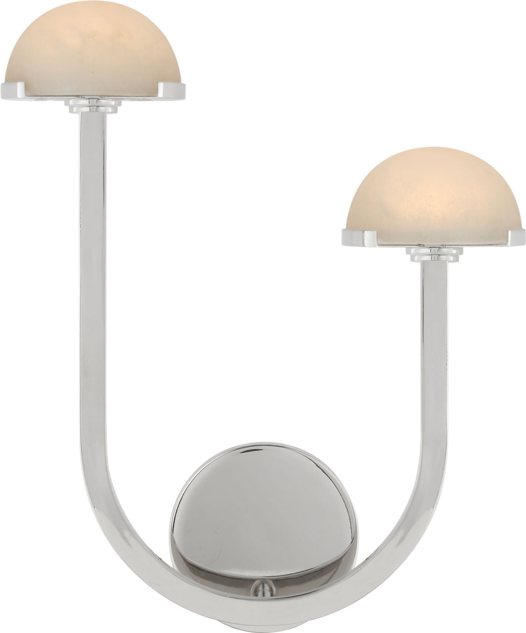 Pedra 15" Asymmetrical Right Sconce | Polished Nickel | Alabaster