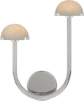 Pedra 15" Asymmetrical Left Sconce | Polished Nickel | Alabaster