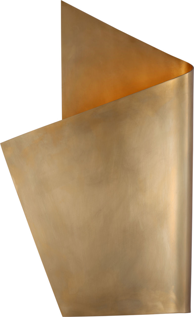 Piel Left Wrapped Sconce | Antique-Burnished Brass