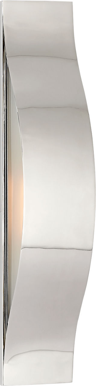 Avant Medium Linear Sconce | Polished Nickel | Frosted Glass