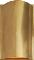 Avant Small Curve Sconce | Antique-Burnished Brass | Frosted Glass