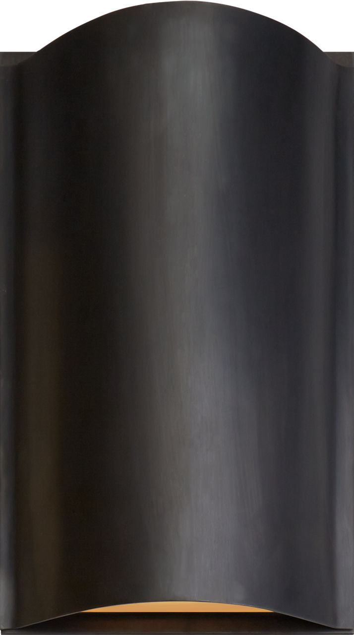 Avant Small Curve Sconce | Bronze | Frosted Glass
