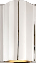 Avant Small Curve Sconce | Polished Nickel | Frosted Glass