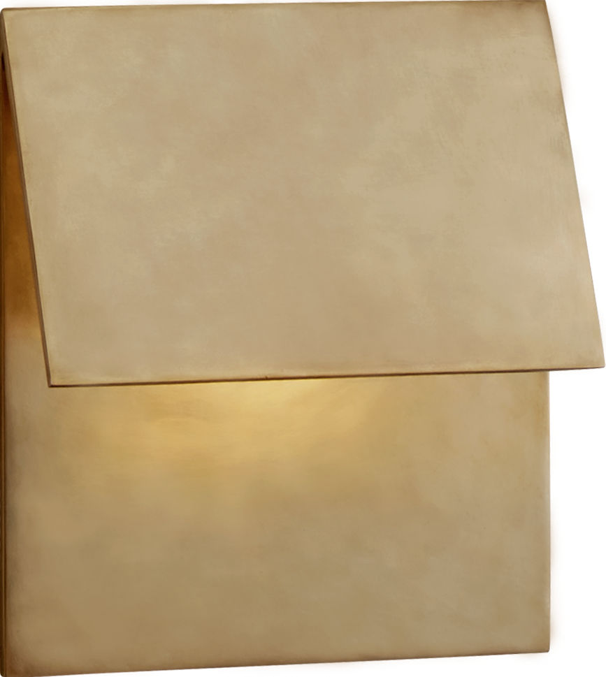 Esker Single Fold Sconce | Antique-Burnished Brass