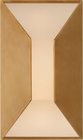 Stretto 8" Sconce | Antique-Burnished Brass | Frosted Glass