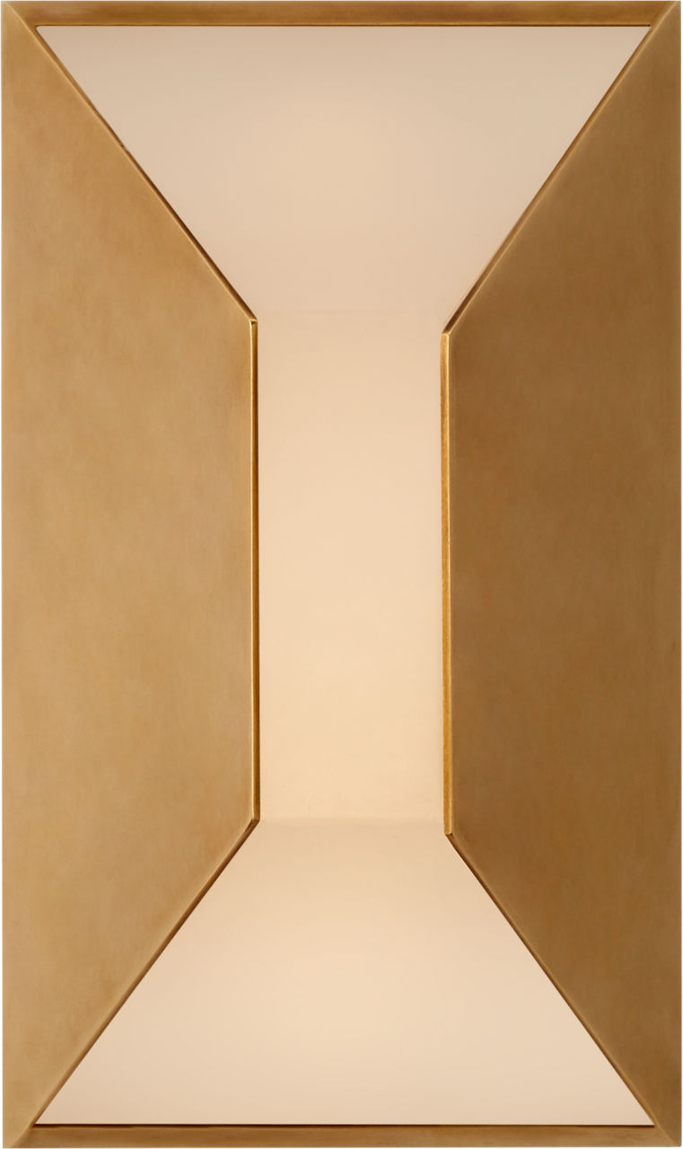 Stretto 8" Sconce | Antique-Burnished Brass | Frosted Glass