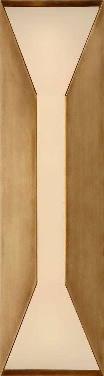 Stretto 16" Sconce | Antique-Burnished Brass | Frosted Glass