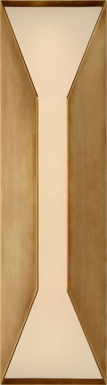 Stretto 16" Sconce | Antique-Burnished Brass | Frosted Glass