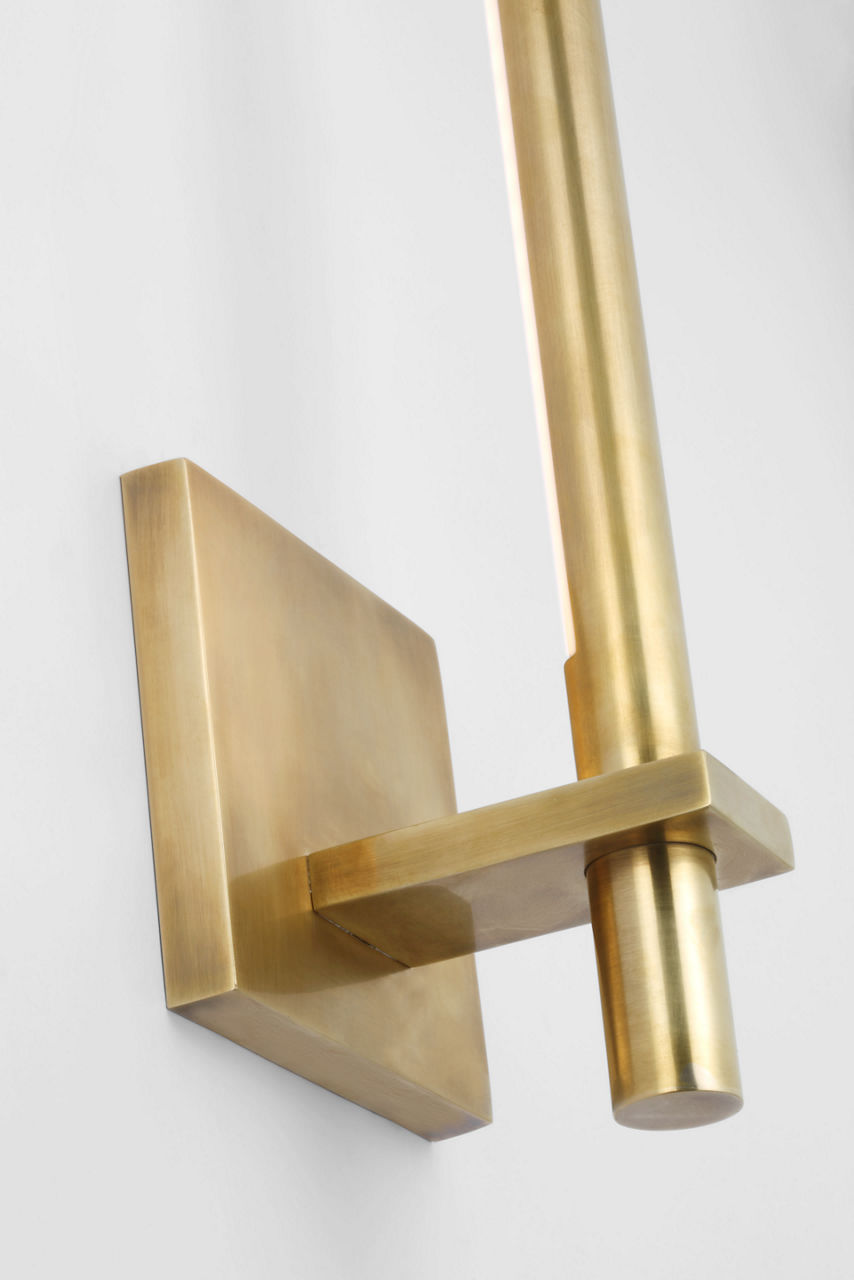 Axis Medium Sconce | Antique-Burnished Brass