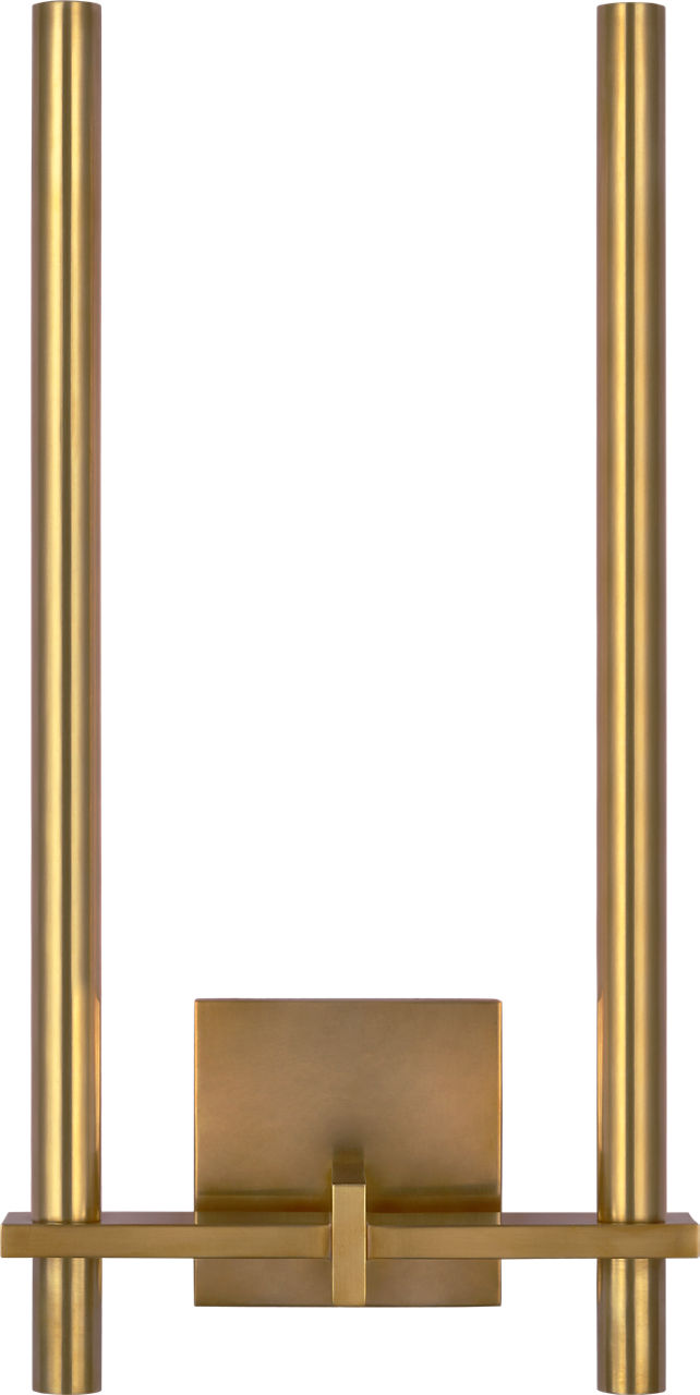 Axis Medium Two Arm Sconce | Antique-Burnished Brass