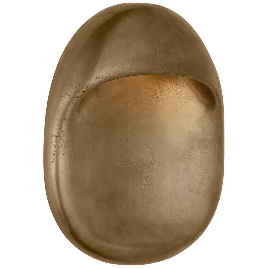 Esculpa 14" Rounded Wall Light | Museum Brass