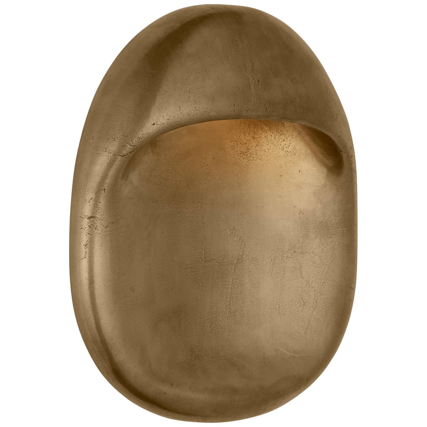 Esculpa 14" Rounded Wall Light | Museum Brass