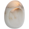 Esculpa 14" Rounded Wall Light | Alabaster and Bronze