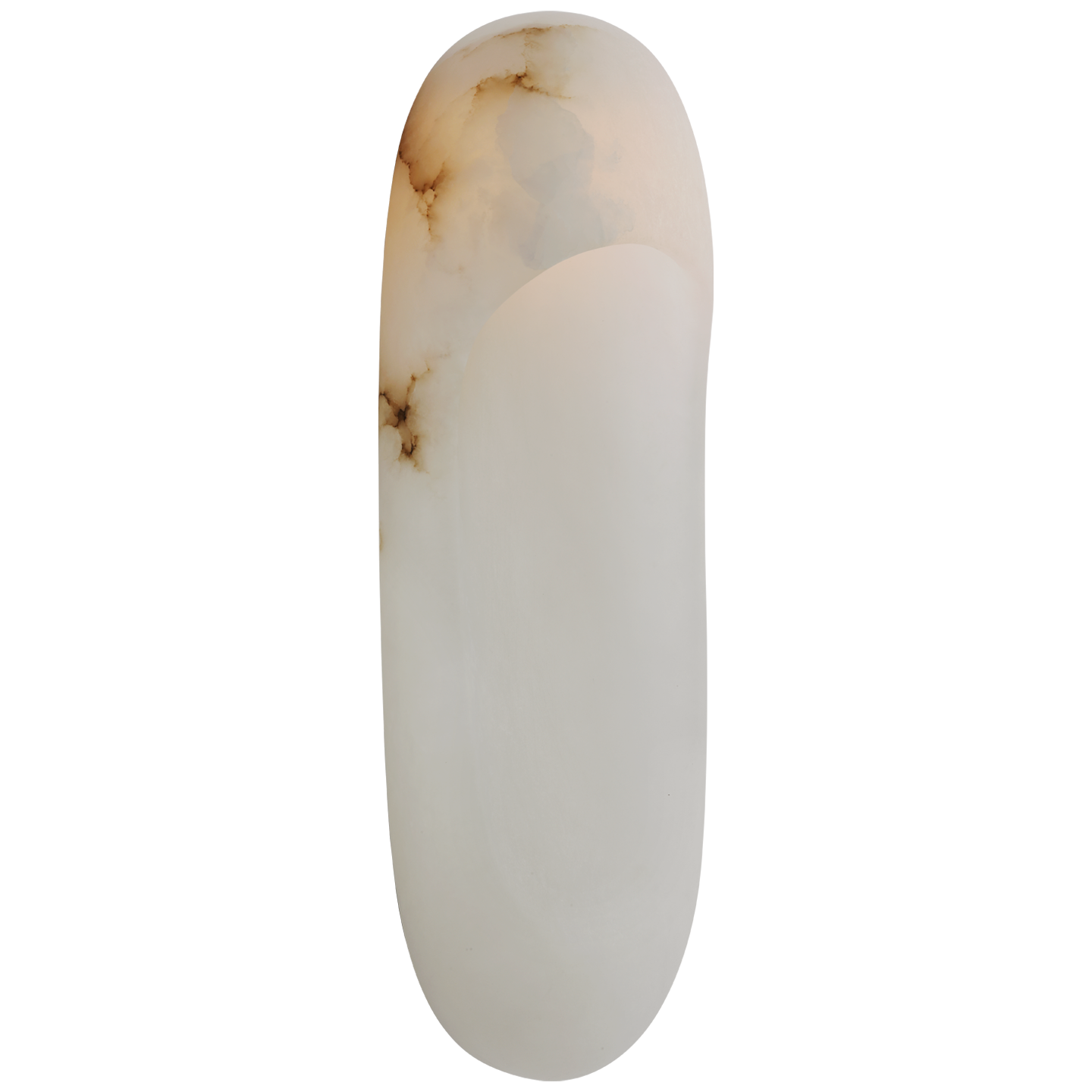Esculpa 18" Elongated Wall Light | Alabaster and Bronze
