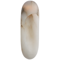 Esculpa 18" Elongated Wall Light | Alabaster and Polished Nickel