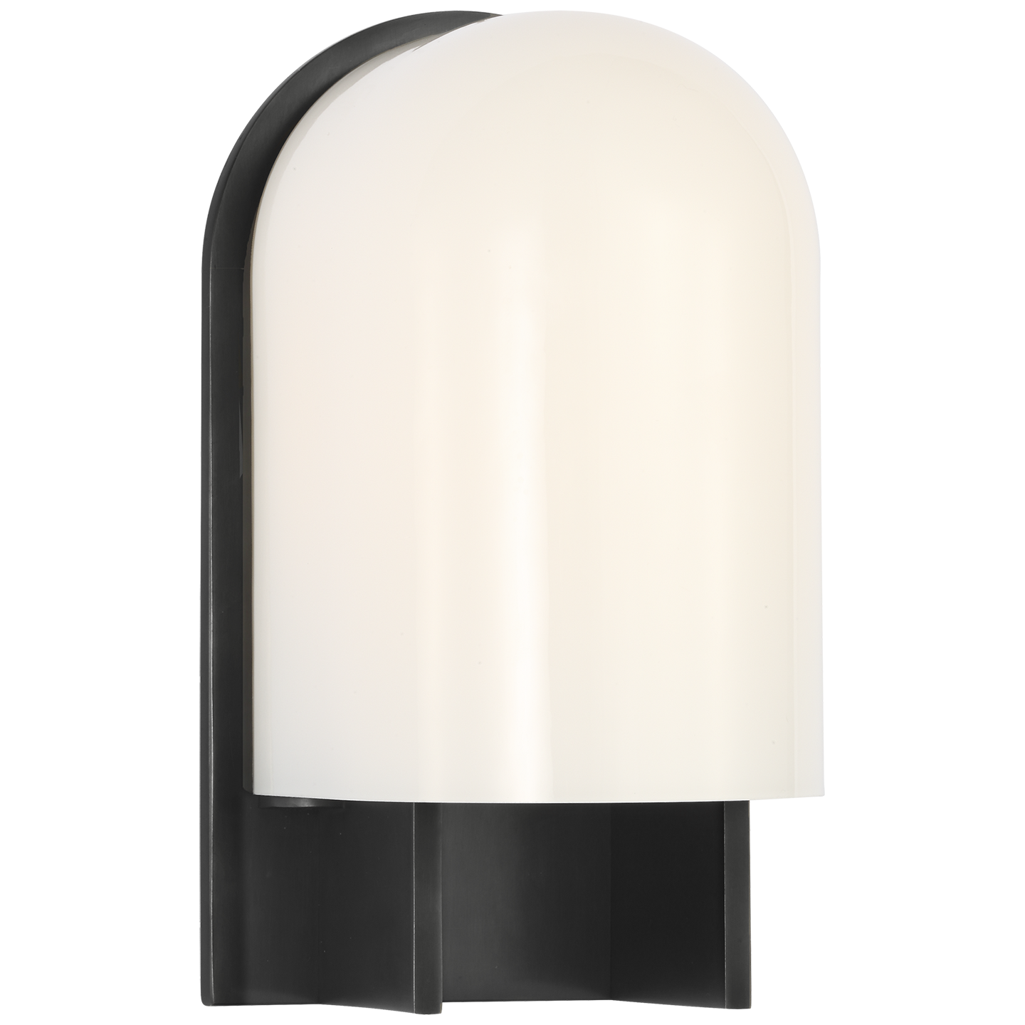 Trouve 8" Sconce | Bronze | White Glass
