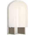 Trouve 8" Sconce | Polished Nickel | White Glass