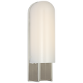 Trouve 14" Sconce | Polished Nickel | White Glass