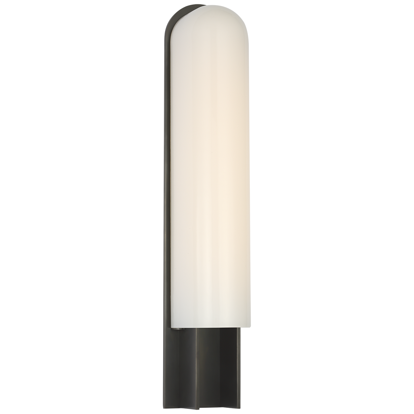 Trouve 23" Sconce | Bronze | White Glass
