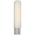 Trouve 23" Sconce | Polished Nickel | White Glass